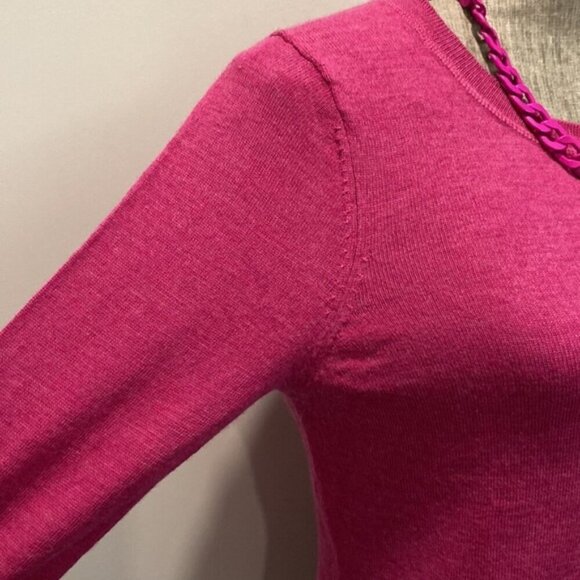 Ellen Tracy Pink Merino Wool Sweater Medium fit - Picture 4 of 13